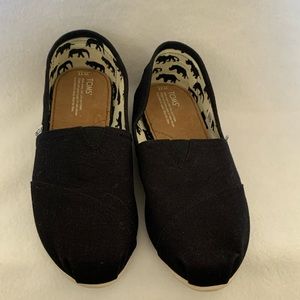 TOMS Black Canvas Shoes